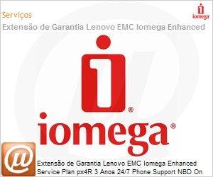 35698 - Extenso de Garantia Lenovo EMC Iomega Enhanced Service Plan px4R 3 Anos 24/7 Phone Support NBD On Site 