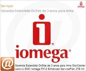 35799 - Garantia Estendida OnSite de 3 anos para linha StorCenter Lenovo EMC Iomega PX12 Enhanced ServicePlan 2TB Kit 