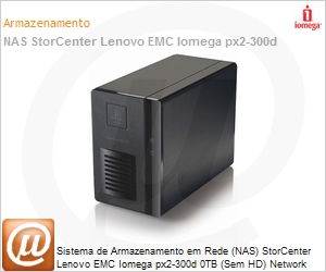 36070 - Sistema de Armazenamento em Rede (NAS) StorCenter Lenovo EMC Iomega px2-300d 0TB (Sem HD) Network Storage, Pro Series