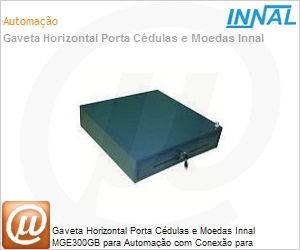 9004 - Gaveta Horizontal Porta Cdulas e Moedas Innal MGE300GB para Automao com Conexo para Impressora Grafite/Black