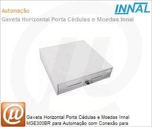 9006 - Gaveta Horizontal Porta Cdulas e Moedas Innal MGE300BR para Automao com Conexo para Impressora Branca