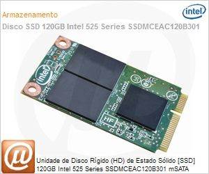 925943 - Unidade de Disco Rgido (HD) de Estado Slido [SSD] 120GB Intel 525 Series SSDMCEAC120B301 mSATA 6GB/s 25nm MLC