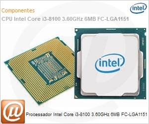961060 - Processador Intel Core i3-8100 3.60GHz 6MB FC-LGA1151