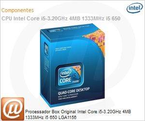 BX80616I5650 - Processador Box Original Intel Core i5-3.20GHz 4MB 1333MHz i5 650 LGA1156