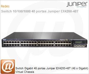 EX4200-48T - Switch Gigabit 48 portas Juniper EX4200-48T (48 x Gigabit) Virtual Chassis