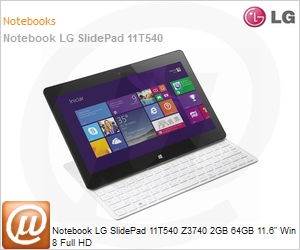 11T540-G.B351P1 - Notebook LG SlidePad 11T540 Z3740 2GB 64GB 11.6" Win 8 Full HD