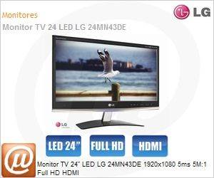 24MN43DE - Monitor TV 24" LED LG 24MN43DE 1920x1080 5ms 5M:1 Full HD HDMI