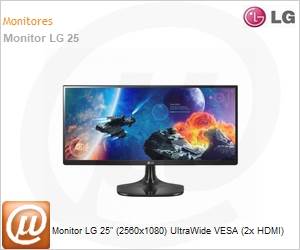 25UM58-P - Monitor LG 25" (2560x1080) UltraWide VESA (2x HDMI)