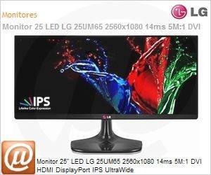 25UM65-P - Monitor 25" LED LG 25UM65 2560x1080 14ms 5M:1 DVI HDMI DisplayPort IPS UltraWide