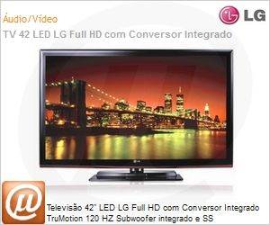 42LE4600 - Televiso 42" LED LG Full HD com Conversor Integrado TruMotion 120 HZ Subwoofer integrado e SS
