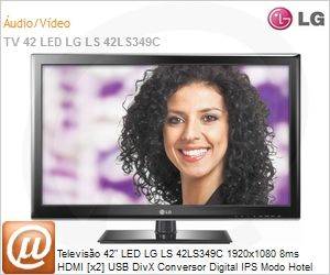 42LS349C - Televiso 42" LED LG LS 42LS349C 1920x1080 8ms HDMI [x2] USB DivX Conversor Digital IPS Modo Hotel USB Cloning Welcome Screen (Substitui 42LT360C)