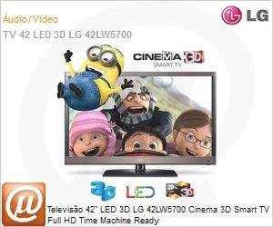 42LW5700 - Televiso 42" LED 3D LG 42LW5700 Cinema 3D Smart TV Full HD Time Machine Ready