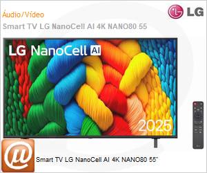 55NANO80ASA - Smart TV LG NanoCell AI 4K NANO80 55" 