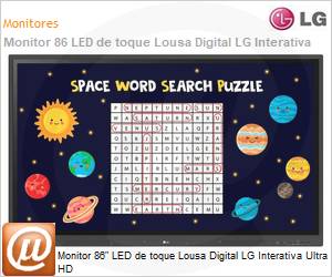 86TR3DK-B.YUWQ - Monitor 86" LED de toque Lousa Digital LG Interativa Ultra HD