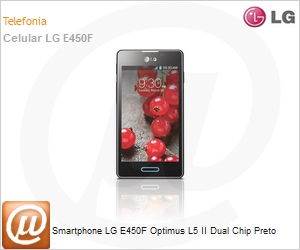 LGE450F.ABRABK - Smartphone LG E450F Optimus L5 II Dual Chip Preto