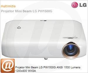 PW1500G.AWZZ - Projetor Mini Beam LG PW1500G ANSI 1500 Lumens 1280x800 WXGA