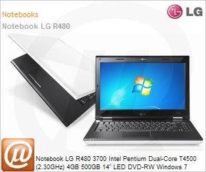 R480-L.BE36P1 - Notebook LG R480 3700 Intel Pentium Dual-Core T4500 (2.30GHz) 4GB 500GB 14" LED DVD-RW Windows 7 Home Premium 64 Wi-Fi N Bluetooth WebCam HDMI