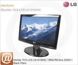 W1643C - Monitor 15.6 LCD LG W1643C 1360x768 8ms 30000:1 Black Piano