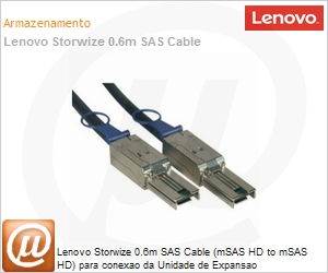 00MJ176 - Lenovo Storwize 0.6m SAS Cable (mSAS HD to mSAS HD) para conexao da Unidade de Expansao