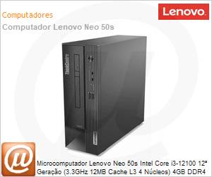 11T000C0BO - Desktop PC Lenovo ThinkCentre Neo 50s Intel Core i3-12100 12 Gerao (3.3GHz 12MB Cache L3 4 Ncleos) 4GB DDR4 1TB HD FreeDOS SFF