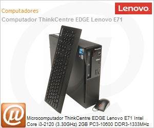 1578G7P - Desktop-PC ThinkCentre EDGE Lenovo E71 Intel Core i3-2120 (3.30GHz) 2GB PC3-10600 DDR3-1333MHz 500GB DVD-RW Windows 7 Professional SFF VGA/DVI