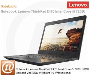 20H2A02NBR - Notebook Lenovo ThinkPad E470 Intel Core i5 7200U 8GB Memoria 256 SSD Windows 10 Professional