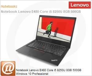 20KQ0007BR - Notebook Lenovo E480 Core i5 8250U 8GB 500GB Windows 10 Professional