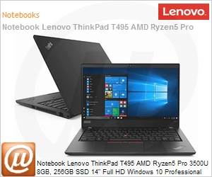 20NK0019BR - Notebook Lenovo ThinkPad T495 AMD Ryzen5 Pro 3500U 8GB, 256GB SSD 14" Full HD Windows 10 Professional Garantia 3 Anos On-Site
