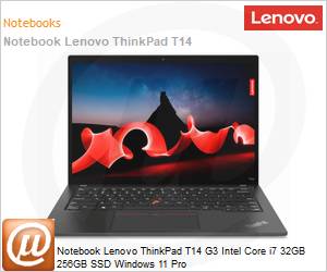 21AJS9CT02 - Notebook Lenovo ThinkPad T14 G3 Intel Core i7 32GB 256GB SSD Windows 11 Pro
