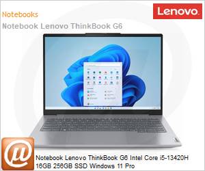 21NQ0007BR - Notebook Lenovo ThinkBook G6 Intel Core i5-13420H 16GB 256GB SSD Windows 11 Pro 
