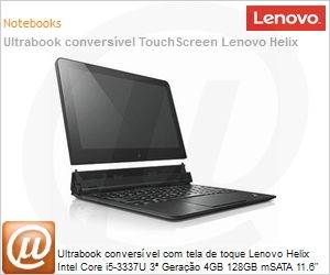 37017B5 - Ultrabook conversvel com tela de toque Lenovo Helix Intel Core i5-3337U 3 Gerao 4GB 128GB mSATA 11.6" LED Full HD Windows 8 Pro 64