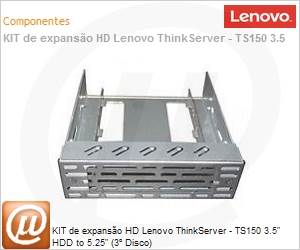 4XF0G88935 - KIT de expanso HD Lenovo ThinkServer - TS150 3.5" HDD to 5.25" (3 Disco)