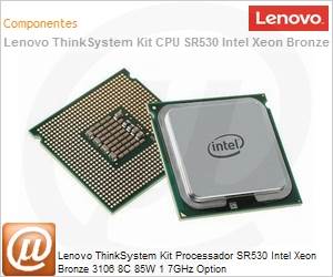4XG7A07206 - Processador Lenovo ThinkSystem Intel Xeon Bronze 3106 8C 1.7GHz para Sr530 7X08100Hbr