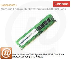 4ZC7A08709 - Memória 32GB Lenovo ThinkSystem ISG Dual Rank DDR4-2933 2xR4 1.2V RDIMM