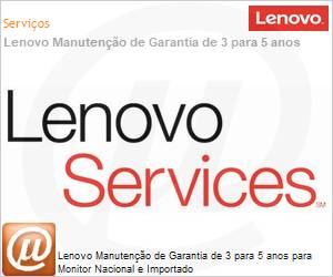 5WS0H75824 - Extenso de Garantia Lenovo de 3 para 5 anos para Monitor Nacional e Importado 