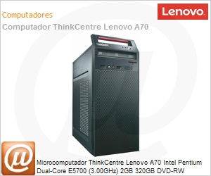 7099-K9P - Desktop-PC ThinkCentre Lenovo A70 Intel Pentium Dual-Core E5700 (3.00GHz) 2GB 320GB DVD-RW FreeDOS