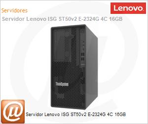 7D8J1004BR - Servidor Lenovo ThinkSystem ST50 V2 ISG Intel Xeon Quad-Core E-2324G 16GB DDR4 4GB DDR4 HDD RAID RSTe Torre 3 Anos On-Site