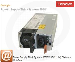 7N67A00882 - Fonte de alimentao Lenovo 550 W Preto, Ao inoxidvel