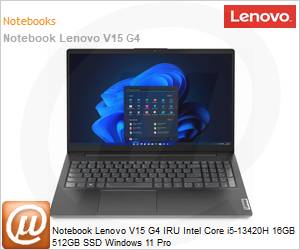 83GL000VBR - Notebook Lenovo V15 G4 IRU Intel Core i5-13420H 16GB 512GB SSD Windows 11 Pro 
