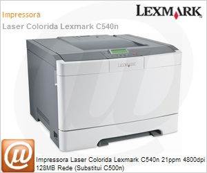 26A0015 - Impressora Laser Colorida Lexmark C540n 21ppm 4800dpi 128MB Rede (Substitui C500n)