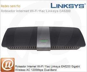 EA6200-BR - Roteador Internet Wi-Fi 11ac Linksys EA6200 Gigabit Wireless AC 1200Mbps Dual-Band