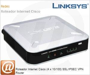 RVL200 - Roteador Internet Cisco (4 x 10/100) SSL/IPSEC VPN Router