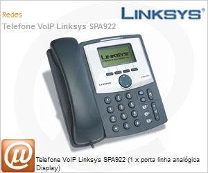 SPA922-NA - Telefone VoIP Linksys SPA922 (1 x porta linha analgica Display)