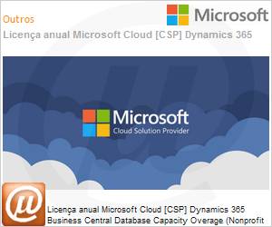 1OZ-00008-MSL - Licena mensal Cloud [NCE] Microsoft Dynamics 365 Business Central Database Capacity Overage (Nonprofit Staff Pricing) 