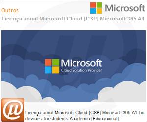 AAL-78353-ANL - Licena anual Cloud [NCE] Microsoft 365 A1 for devices for students Academic [Educacional] 