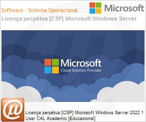 DG7GMGF0D5VXUA - Licena perptua [NCE] Microsoft Windows Server 2022 1 CAL User Academic [Educacional] 