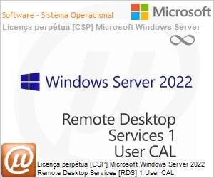 DG7GMGF0D7HXU - Licena perptua [NCE] Microsoft Windows Server 2022 Remote Desktop Services [RDS] 1 CAL User 