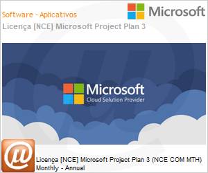 CFQ7TTC0HDB00002P1YM - Licena [NCE] Microsoft Project Plan 3 (NCE COM MTH) Monthly - Annual 