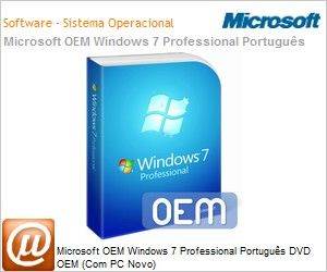 FQC-00721 - Software OEM Microsoft Windows 7 Professional Portugus DVD OEM (Com PC Novo)