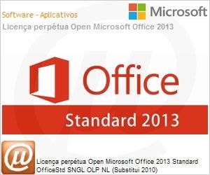 021-10257 - Licena perptua Open Microsoft Office 2013 Standard OfficeStd SNGL OLP NL (Substitui 2010) 